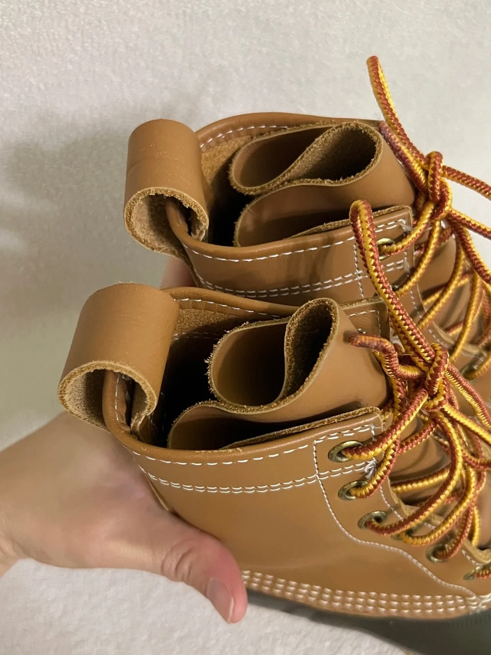 L.L.Bean Duck Hunting Bean Boots Brown Leather Waterproof Size 6 (Fits Like 7)